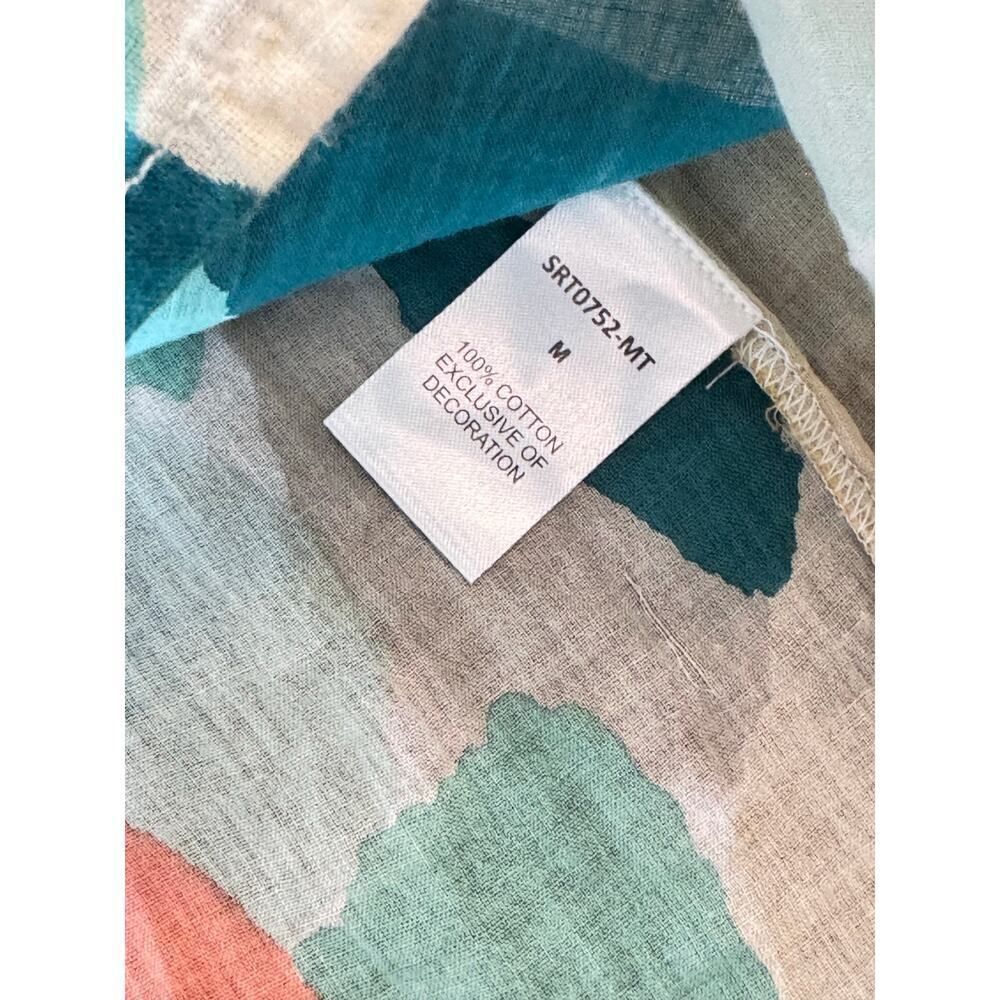 Thml Multicolor Abstract Flutter Sleeve 100% Cott… - image 6